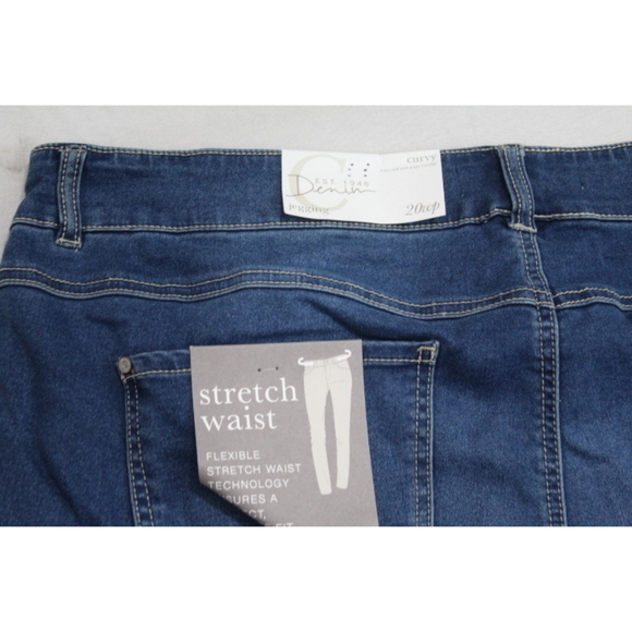 Est Denim 1948 Women Blue Jeans Cozy Knit Size 20WP - Picture 6 of 11